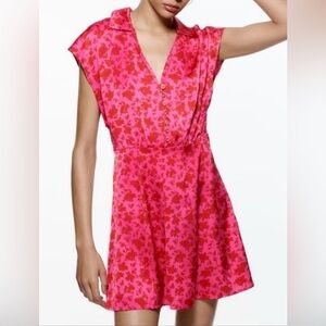 NWOT Zara satin effect pink & magenta dress! Size Medium 💗